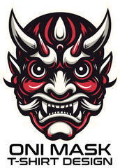 Oni Mask Vector T Shirt Design