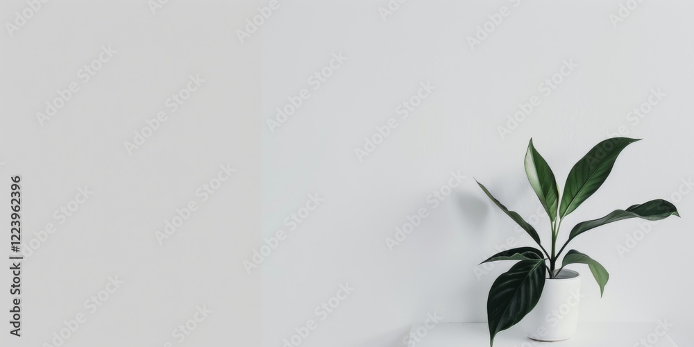 Poster A clean and simple design against a stark white backdrop, Minimalist patterns and typography in a balanced layout, Modern minimalist style