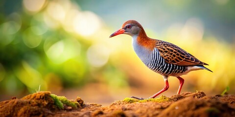 Slaty-breasted Rail Bird Photography - Tilt-Shift Miniature Hilltop Scene