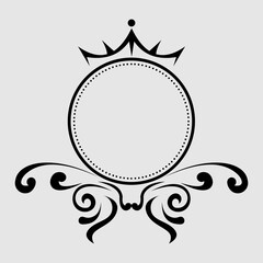 abstract floral frame