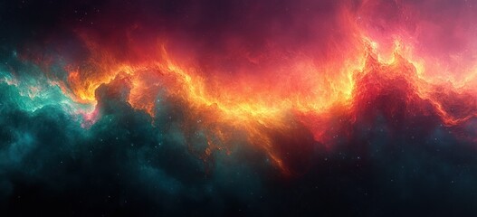 Naklejka premium Abstract Glowing Color Gradient Texture Dynamic Dark Background with Pink Green Vibrant Noise Shape