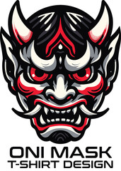 Oni Mask Vector T Shirt Design