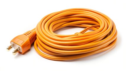 Coiled Orange Extension Cord