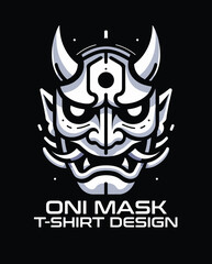 Oni Mask Vector T Shirt Design