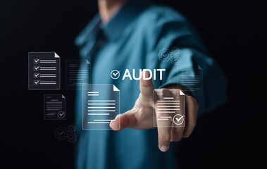 Audit business concept. financial examination for business and financial management system....