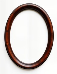 Vintage oval wooden frame. Classic antique style. Perfect for displaying art photos. Elegant design for home decor. Versatile item. Used in gallery museum settings. Beautiful decorative element for