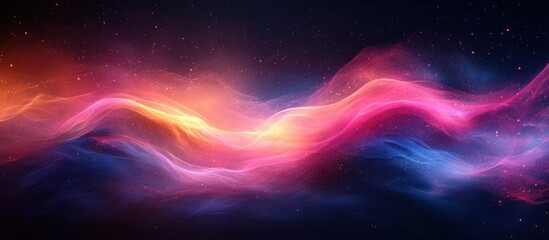 Obraz premium Vibrant Gradient Abstract Art Dynamic Lighting Effects Smooth Color Transitions Deep Blue Bright Pink Minimalistic Composition