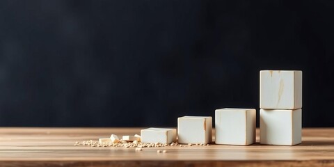 Financial crisis in Saudi Arabia depicted using falling cubes representing increasing values and a downward trend, symbolizing economic decline and potential downgrade, Saudi Arabia, recession