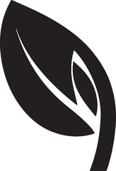 leaf icon over white background, silhouette style concept, vector illustration.