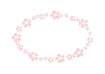 シンプルなかわいい桜のフレームイラスト