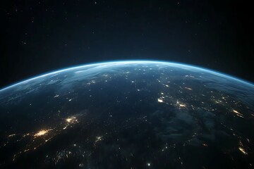 Fototapeta premium Earth from space showing the beauty of space exploration