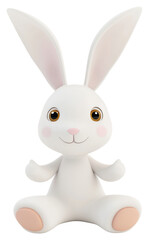 PNG White bunny illustration cartoon animal.