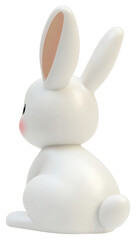 PNG White bunny illustration cartoon animal.
