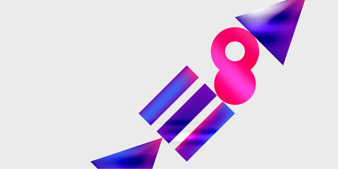Simple shapes - circles, triangles, rectangles abstract background. Vector Illustration For Wallpaper, Banner, Background, Card, Book Illustration, landing page