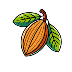 almond vector design illustration, almond icon, almond logo, almond fruit, great as a sticker.