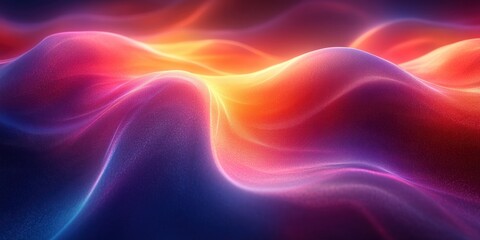 Obraz premium Glowing Color Gradient Abstract Dark Background with Blue Purple Orange Wave Design