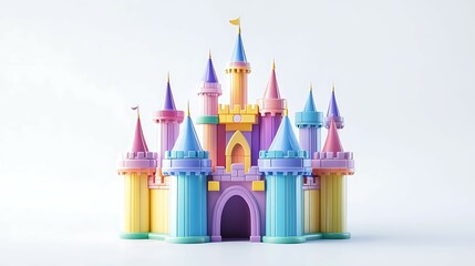 Cartoon castle isolated on a white background