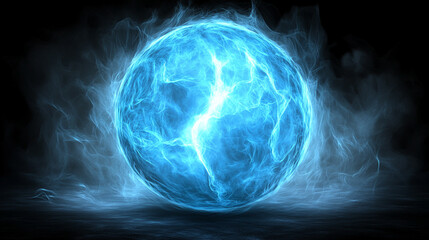 Swirling particles form a glowing sphere shape on a black and transparent background ideal for overlays in screen blending mode evoking energy motion and abstract futuristic vibes

