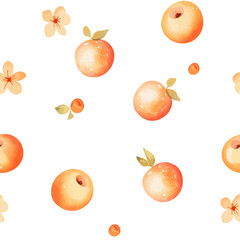 Seamless fabric pattern of lemons in colorful and fresh vector illustration