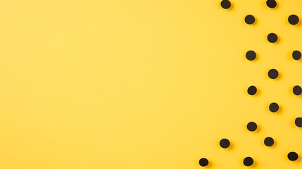 Fototapeta premium Pastel Yellow Background with Polka Dots for Creative Projects