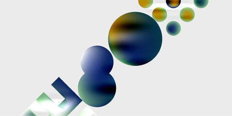 Circles and triangles modern art. Vector Illustration For Wallpaper, Banner, Background, Card, Book Illustration, landing page