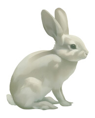 Obraz premium PNG Rabbit illustration animal white.
