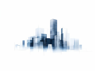 Modern city skyline, urban landscape, architectural design,  background