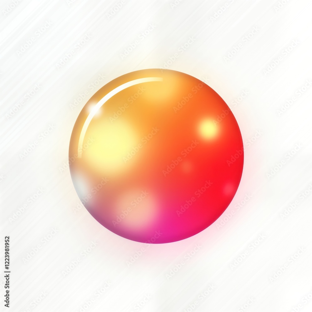 Aufkleber colorful abstract sphere. gradient sphere with bright colors like pink yellow orange, red. design el