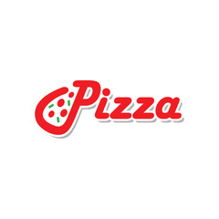Pizza Logo Design. Simple and Modern. Vector illustration