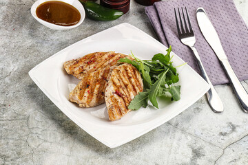 Grilled turkey breast fillet steak