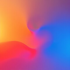 Vibrant Gradient Flow with Orange, Pink, and Blue Tones