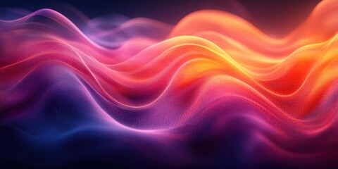 Fototapeta premium Blue Purple Orange Gradient Wave Abstract Light Texture Background Dark Design