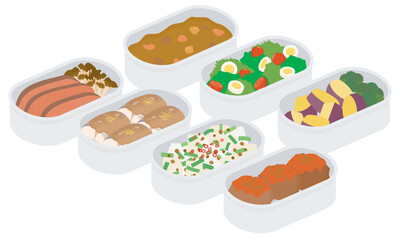 保存容器に入った作り置きのおかず