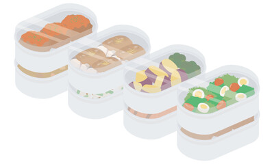 保存容器に入った作り置きのおかず