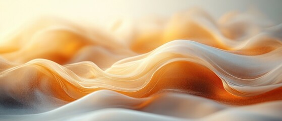 Fototapeta premium Warm gradient background soft brown cream abstract texture design autumn fall wallpaper glow blur