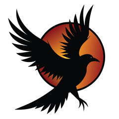 Obraz premium A bird in front of the sunlight seem to be captured on camera.