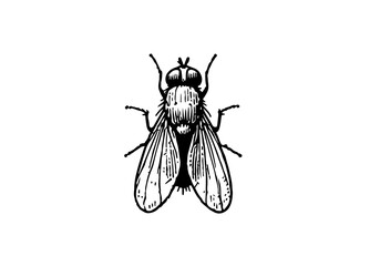Fruit fly hand drawn Illustration Sketch Vector Isolated © Az to Design