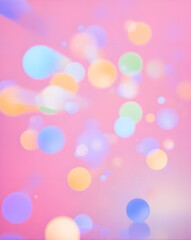 Obraz premium colorful bokeh lights softly glowing on a gentle pink background