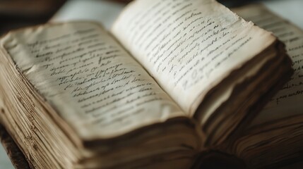 Fototapeta premium diary page with text, focusing on the organized content and clear, readable handwriting