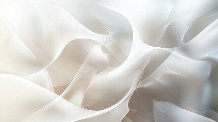 Obraz premium Elegant abstract shapes with subtle light effects on a white backdrop