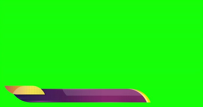 Lower third banner animation. Broadcast news lower third banner template design. Video headline title