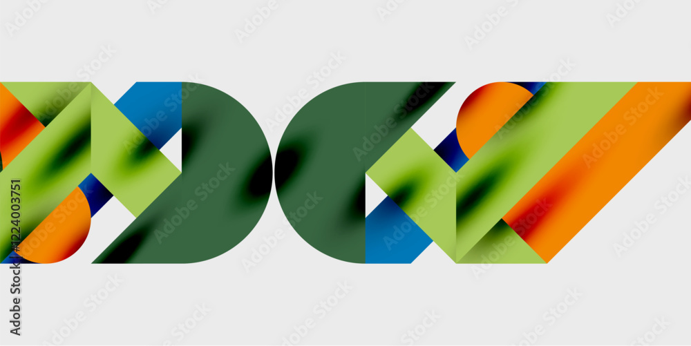 Poster Modern abstract background featuring circles, lines, and triangles in a dynamic geometric composition. Perfect for stylish, tech, or creative-themed designs