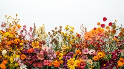 autumn-blooming wildflowers, highlighting the rich and vibrant colors of the fall season for a lively display