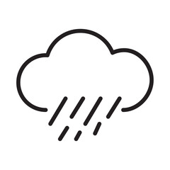 Rainy cloud outline icon