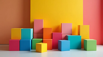 Obraz premium colorful cubes background