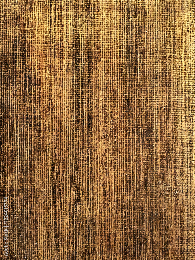 Poster golden burlap fabric texture closeup with rich earthy tones for natural design elements : generative