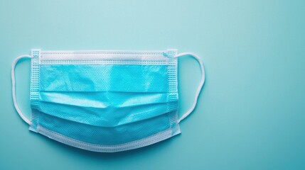 PM2.5 protect concept. Stacked Disposable Face Masks Against Clean White Background