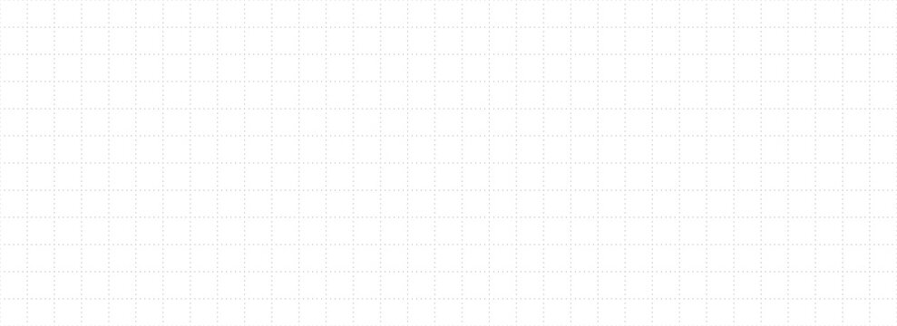 Journal planer page with dotted square grid. Simple square graph paper texture. Retro bullet notebook pattern background. Repeated school math sheet wallpaper. Vector workbook template
