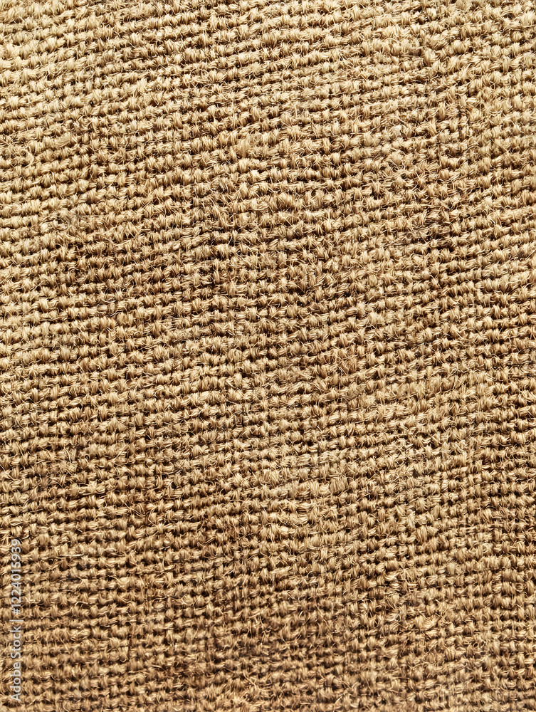 Poster Coarse Brown Burlap Texture or Background for Rustic Craft Projects and Designs : Generative AI