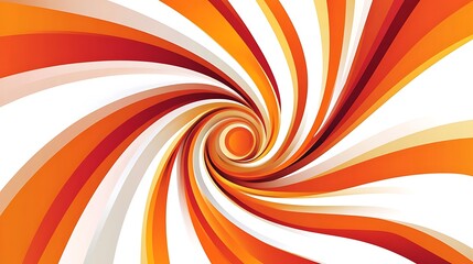 Abstract swirling orange and white lines design